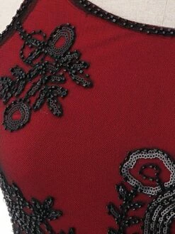 Women's Retro 1920s Fringe Dress Midi Dress Party Halloween Sequins Tassel Fringe Floral Spaghetti Strap Sleeveless Regular Fit Spring Fall 2023 Silver Red S M L XL -LIGHTINTHEBOX Shop ravoqq1693206894319