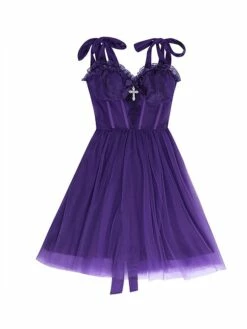 Women‘s Halloween Dress Party Dress Cocktail Dress Wedding Guest Dress Mini Dress Black Purple Sleeveless Pure Color Lace Spring Fall Winter Spaghetti Strap Fashion Birthday Wedding Guest 2023 S M L -LIGHTINTHEBOX Shop ravqom1693808840146