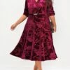 Women's Plus Size Party Dress Velvet Dress Cocktail Dress Midi Dress Wine Blue Purple Long Sleeve Floral Jacquard Spring Fall Winter Split Neck Fashion Winter Dress Wedding Guest Vacation 2023 XL XXL 1 Women's Plus Size Party Dress Velvet Dress Cocktail Dress Midi Dress Wine Blue Purple Long Sleeve Floral Jacquard Spring Fall Winter Split Neck Fashion Winter Dress Wedding Guest Vacation 2023 XL XXL -LIGHTINTHEBOX Shop rbjvre1694659199246