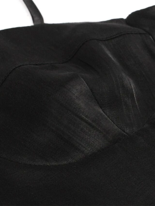 Women's Party Dress Velvet Dress Swing Dress Midi Dress Black Sleeveless Pure Color Ruched Fall Winter Autumn Spaghetti Strap Fashion Party Vacation Spring Dress 2023 S M L XL 6 Women's Party Dress Velvet Dress Swing Dress Midi Dress Black Sleeveless Pure Color Ruched Fall Winter Autumn Spaghetti Strap Fashion Party Vacation Spring Dress 2023 S M L XL - Image 4