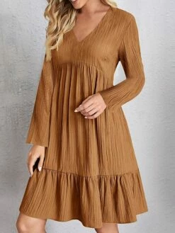 Women's Casual Dress Plain Dress Midi Dress Ruched Outdoor Street Daily Fashion Streetwear V Neck Long Sleeve 2023 Regular Fit Black Pink Red Color S M L XL XXL Size 15 Women's Casual Dress Plain Dress Midi Dress Ruched Outdoor Street Daily Fashion Streetwear V Neck Long Sleeve 2023 Regular Fit Black Pink Red Color S M L XL XXL Size -LIGHTINTHEBOX Shop rhodwo1692930049853