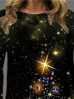 Women's Christmas Casual Dress T Shirt Dress Tee Dress Midi Dress Black Long Sleeve Tree Pocket Print Winter Fall Crew Neck Vacation Casual Fall Dress 2022 S M L XL XXL 3XL / Winter Dress -LIGHTINTHEBOX Shop ridvvd1666173427751