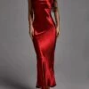 Women‘s Christmas Prom Dress Party Dress Satin Dress Long Dress Maxi Dress Red Gold Sleeveless Pure Color Backless Spring Fall Winter Spaghetti Strap Fashion Birthday Evening Party Wedding Guest -LIGHTINTHEBOX Shop rkobtq1692173956812