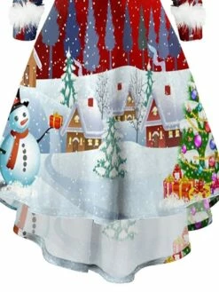 Women‘s Christmas Casual Dress Vintage Dress Light Red Red Long Sleeve Letter Feather Winter Fall Autumn V Neck Modern Daily Vacation 2022 S M L XL XXL -LIGHTINTHEBOX Shop rpqmqh1667562080139