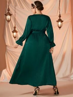 Women's Plus Size Curve Prom Dress Party Dress Wedding Guest Dress Long Dress Maxi Dress Green Long Sleeve Pure Color Lace Up Fall Winter Autumn V Neck Fashion Evening Party Wedding Guest 8 Women's Plus Size Curve Prom Dress Party Dress Wedding Guest Dress Long Dress Maxi Dress Green Long Sleeve Pure Color Lace Up Fall Winter Autumn V Neck Fashion Evening Party Wedding Guest -LIGHTINTHEBOX Shop rqrttp1693210705690