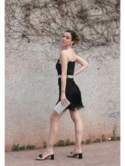 Women‘s Cocktail Party Dress Homecoming Dress Wedding Guest Dress Fringe Dress Mini Dress Black Sleeveless Pure Color Tassel Fringe Spring Summer Spaghetti Strap Hot Date 2023 S M L XL -LIGHTINTHEBOX Shop rqsrjc1693289242443