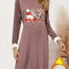 Women's Christmas Dress Sweatshirt Dress Mini Dress Warm Fashion Outdoor Christmas Holiday Crew Neck Print Letter Santa Claus Reindeer Loose Fit Purple S M L XL XXL 1 Women's Christmas Dress Sweatshirt Dress Mini Dress Warm Fashion Outdoor Christmas Holiday Crew Neck Print Letter Santa Claus Reindeer Loose Fit Purple S M L XL XXL -LIGHTINTHEBOX Shop rteacd1697708327329