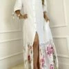 Women's Shirt Dress Casual Dress Shift Dress Long Dress Maxi Dress White Yellow Pink 3/4 Length Sleeve Floral Split Summer Spring Shirt Collar Fashion Loose Fit 2023 S M L XL 2XL 3XL 4XL 2 Women's Shirt Dress Casual Dress Shift Dress Long Dress Maxi Dress White Yellow Pink 3/4 Length Sleeve Floral Split Summer Spring Shirt Collar Fashion Loose Fit 2023 S M L XL 2XL 3XL 4XL -LIGHTINTHEBOX Shop rtfoxp1672050941719