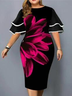 Women‘s Plus Size Curve Party Dress Floral Crew Neck Ruffle Short Sleeve Spring Fall Work Casual Prom Dress Midi Dress Casual Daily DressPrint 10 Women‘s Plus Size Curve Party Dress Floral Crew Neck Ruffle Short Sleeve Spring Fall Work Casual Prom Dress Midi Dress Casual Daily DressPrint -LIGHTINTHEBOX Shop ruouwm1637920826638