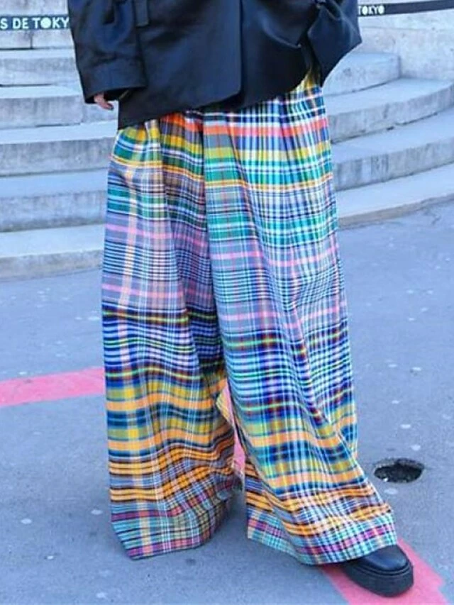 Women's Wide Leg Pants Trousers Full Length Fashion Streetwear Street Daily Coffee Color Orange S M Fall Winter 4 Women's Wide Leg Pants Trousers Full Length Fashion Streetwear Street Daily Coffee Color Orange S M Fall Winter - Image 2