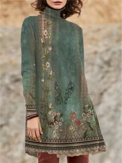 Women's Work Dress Casual Dress Swing Dress Fashion Winter Dress Daily Mini Dress Print Turtleneck Long Sleeve Floral Regular Fit Blue Green Fall Winter S M L XL XXL 7 Women's Work Dress Casual Dress Swing Dress Fashion Winter Dress Daily Mini Dress Print Turtleneck Long Sleeve Floral Regular Fit Blue Green Fall Winter S M L XL XXL -LIGHTINTHEBOX Shop rxzxpe1694490789584