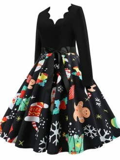Women's Christmas Retro 1950s Vintage Dress Midi Dress Party Ruched Bow Fruit V Neck Long Sleeve Regular Fit Fall Winter 2023 Deep Green Black S M L XL 30 Women's Christmas Retro 1950s Vintage Dress Midi Dress Party Ruched Bow Fruit V Neck Long Sleeve Regular Fit Fall Winter 2023 Deep Green Black S M L XL -LIGHTINTHEBOX Shop rythxx1695363822102