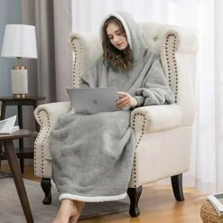 Women‘s Christmas Couple‘s Pajamas Nightgown Wearable Blanket Hoodie Blanket Pure Color Warm Comfort Oversized Home Daily Fleece Warm Hoodie Long Sleeve Pocket Winter Fall Pink Wine 26 Women‘s Christmas Couple‘s Pajamas Nightgown Wearable Blanket Hoodie Blanket Pure Color Warm Comfort Oversized Home Daily Fleece Warm Hoodie Long Sleeve Pocket Winter Fall Pink Wine -LIGHTINTHEBOX Shop sbnhnf1663926502962