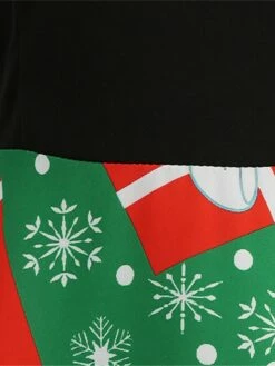 Women's Christmas Swing Dress Vintage Dress Midi Dress Green Blue Light Green Long Sleeve Santa Claus Bow Winter Fall Autumn Crew Neck Fashion Daily Date 2022 S M L XL XXL 3XL -LIGHTINTHEBOX Shop sbvikj1667894622813