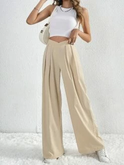 Women's Wide Leg Pants Trousers Full Length Vacation Fashion Outdoor Street Apricot S M Fall Winter 11 Women's Wide Leg Pants Trousers Full Length Vacation Fashion Outdoor Street Apricot S M Fall Winter -LIGHTINTHEBOX Shop scgghe1696731545059