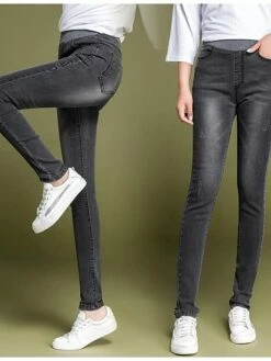 Women's Jeans Skinny Pants Trousers Full Length Denim High Elasticity High Waist Fashion Casual Office Daily Light Blue Black S M Fall & Winter -LIGHTINTHEBOX Shop scnwzv1662207152693
