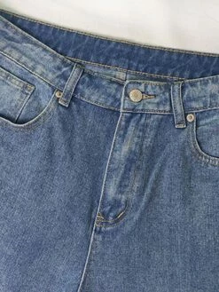 Women's Jeans Wide Leg Cropped Pants Ankle-Length Pocket Micro-elastic High Waist Streetwear Simple Outdoor Vacation Blue S M Spring Fall -LIGHTINTHEBOX Shop sdyerv1689326690037