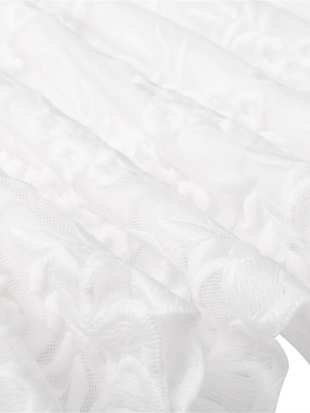 Women's Long Dress Maxi Dress Party Dress Lace Dress Swing Dress Floral Fashion Elegant Dress Daily Vacation Going Out Lace Mesh Half Sleeve Off Shoulder Dress Slim White Summer Spring S M L XL 14 Women's Long Dress Maxi Dress Party Dress Lace Dress Swing Dress Floral Fashion Elegant Dress Daily Vacation Going Out Lace Mesh Half Sleeve Off Shoulder Dress Slim White Summer Spring S M L XL - Image 12