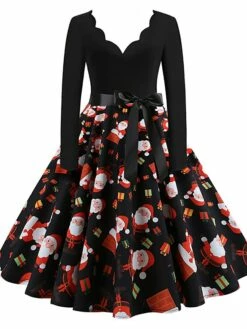 Women's Christmas Retro 1950s Vintage Dress Midi Dress Party Ruched Bow Fruit V Neck Long Sleeve Regular Fit Fall Winter 2023 Deep Green Black S M L XL 32 Women's Christmas Retro 1950s Vintage Dress Midi Dress Party Ruched Bow Fruit V Neck Long Sleeve Regular Fit Fall Winter 2023 Deep Green Black S M L XL -LIGHTINTHEBOX Shop sfxtyz1695363823625