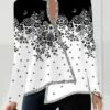 Women's Shirt Blouse Black Wine Blue Floral Polka Dot Asymmetric Print Long Sleeve Casual Holiday Fashion V Neck Regular Fit Floral Spring &Fall 2 Women's Shirt Blouse Black Wine Blue Floral Polka Dot Asymmetric Print Long Sleeve Casual Holiday Fashion V Neck Regular Fit Floral Spring &Fall -LIGHTINTHEBOX Shop sgrieh1694499971616