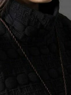 Women's Work Dress Black Dress A Line Dress Fashion Midi Dress Ruched Turtleneck Long Sleeve Plain Loose Fit Black Wine Gray Fall Winter M L XL XXL -LIGHTINTHEBOX Shop sgxuqh1693299484431