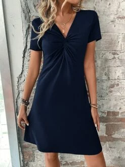 Women's Casual Dress Summer Dress Mini Dress Knot Front Outdoor Daily Date Fashion Streetwear V Neck Short Sleeve 2023 Regular Fit Navy Blue Color S M L XL XXL Size 12 Women's Casual Dress Summer Dress Mini Dress Knot Front Outdoor Daily Date Fashion Streetwear V Neck Short Sleeve 2023 Regular Fit Navy Blue Color S M L XL XXL Size -LIGHTINTHEBOX Shop shahqy1684918684905