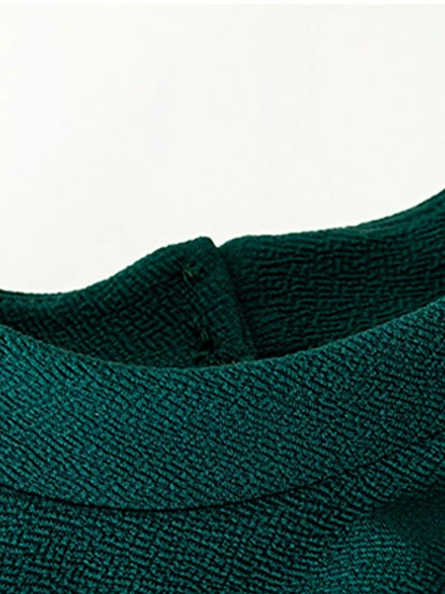 Women's Work Dress Casual Dress Semi Formal Dress Fashion Office Daily Workfashion Mini Dress Ruched Crew Neck Half Sleeve Plain Regular Fit Pink Wine Green Fall Winter S M L XL 16 Women's Work Dress Casual Dress Semi Formal Dress Fashion Office Daily Workfashion Mini Dress Ruched Crew Neck Half Sleeve Plain Regular Fit Pink Wine Green Fall Winter S M L XL - Image 14