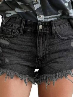 Women's Jeans Shorts Denim Navy Blue Grey Mid Waist Fashion Casual Weekend Tassel Fringe Side Pockets Micro-elastic Short Comfort Plain S M L XL 2XL / Cut Out 11 Women's Jeans Shorts Denim Navy Blue Grey Mid Waist Fashion Casual Weekend Tassel Fringe Side Pockets Micro-elastic Short Comfort Plain S M L XL 2XL / Cut Out -LIGHTINTHEBOX Shop sjtkex1658999333974