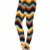 Women's Aztec Leggings Full Length Ethnic Street Sport Yellow S XL Fall & Winter