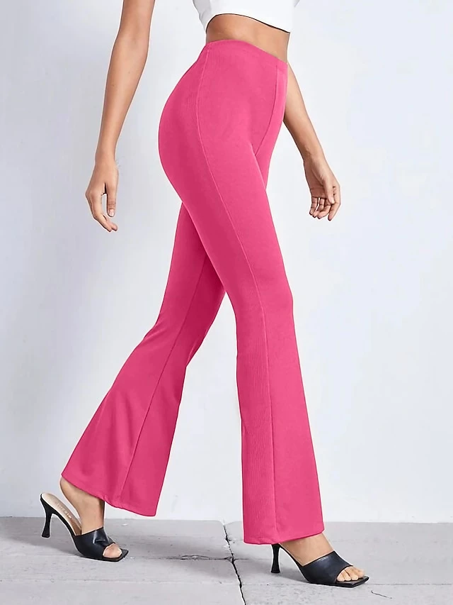 Women's Bell Bottom Pants Trousers Black Rainbow Rose Red Mid Waist Fashion Streetwear Party Street Daily Print Micro-elastic Full Length Comfort Floral S M L XL 2XL 3 Women's Bell Bottom Pants Trousers Black Rainbow Rose Red Mid Waist Fashion Streetwear Party Street Daily Print Micro-elastic Full Length Comfort Floral S M L XL 2XL