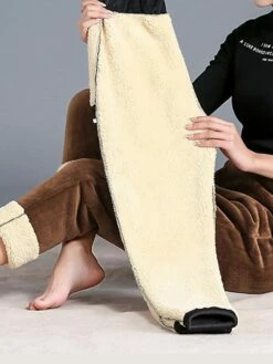 Women's Fleece Pants Pants Trousers Harem Pants Full Length Corduroy Pocket Micro-elastic High Waist Fashion Streetwear Street Daily Black Brown M L Summer Fall -LIGHTINTHEBOX Shop sofixp1690973672528