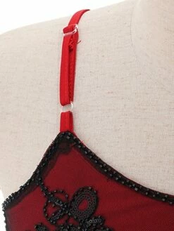 Women's Retro 1920s Fringe Dress Midi Dress Party Halloween Sequins Tassel Fringe Floral Spaghetti Strap Sleeveless Regular Fit Spring Fall 2023 Silver Red S M L XL -LIGHTINTHEBOX Shop sotocv1693206897004