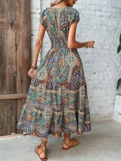 Women's Long Dress Maxi Dress Casual Dress Swing Dress Summer Dress Floral Paisley Tribal Fashion Casual Outdoor Daily Holiday Ruched Print Short Sleeve V Neck Dress Loose Fit Green Red Orange 10 Women's Long Dress Maxi Dress Casual Dress Swing Dress Summer Dress Floral Paisley Tribal Fashion Casual Outdoor Daily Holiday Ruched Print Short Sleeve V Neck Dress Loose Fit Green Red Orange -LIGHTINTHEBOX Shop sqcwmx1680863253386