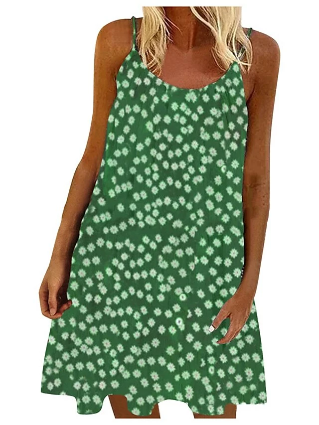 Women's Shift Dress Midi Dress Vintage Purple Vintage Green Vintage Gray Sleeveless Print Print Summer Spring Crew Neck Casual Daily 2023 S M L XL XXL 3XL 4XL 5XL 11 Women's Shift Dress Midi Dress Vintage Purple Vintage Green Vintage Gray Sleeveless Print Print Summer Spring Crew Neck Casual Daily 2023 S M L XL XXL 3XL 4XL 5XL - Image 9