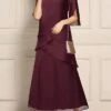 Women's Work Dress Sheath Dress Chiffon Dress Fashion Long Dress Maxi Dress Ruched Layered Crew Neck Half Sleeve Plain Loose Fit Wine Summer Spring S M L XL XXL 1 Women's Work Dress Sheath Dress Chiffon Dress Fashion Long Dress Maxi Dress Ruched Layered Crew Neck Half Sleeve Plain Loose Fit Wine Summer Spring S M L XL XXL -LIGHTINTHEBOX Shop sucvgf1690944845231