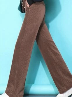 Women's Fleece Pants Wide Leg Chinos Full Length Baggy Micro-elastic High Waist Fashion Streetwear Street Daily Black Brown M L Fall Winter 14 Women's Fleece Pants Wide Leg Chinos Full Length Baggy Micro-elastic High Waist Fashion Streetwear Street Daily Black Brown M L Fall Winter -LIGHTINTHEBOX Shop sumulg1692950013735