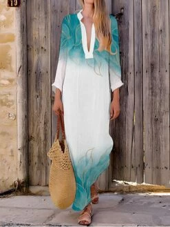 Women's Casual Dress Cotton Linen Dress Maxi Long Dress Polyester Fashion Casual Daily Outdoor Daily Vacation Split Neck Split Print Long Sleeve Summer Spring Fall 2023 Loose Fit White Navy Blue Blue 9 Women's Casual Dress Cotton Linen Dress Maxi Long Dress Polyester Fashion Casual Daily Outdoor Daily Vacation Split Neck Split Print Long Sleeve Summer Spring Fall 2023 Loose Fit White Navy Blue Blue -LIGHTINTHEBOX Shop sxqfrz1690515180660