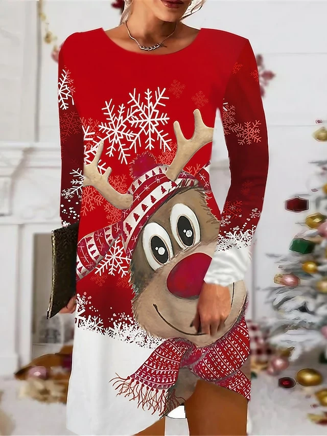 Women's Christmas Casual Dress T Shirt Dress Tee Dress Shift Dress Mini Dress Green Black Red Long Sleeve Plaid Pocket Winter Fall Autumn Crew Neck Fashion Daily 2022 S M L XL XXL 3XL 3 Women's Christmas Casual Dress T Shirt Dress Tee Dress Shift Dress Mini Dress Green Black Red Long Sleeve Plaid Pocket Winter Fall Autumn Crew Neck Fashion Daily 2022 S M L XL XXL 3XL