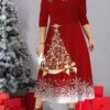 Women's Christmas Plus Size Curve Casual Dress Work Dress Swing Dress Christmas Tree Snowflake Midi Dress Half Sleeve Pocket Print V Neck Fashion Outdoor Wine Navy Blue Fall Winter L XL XXL 3XL 4XL 2 Women's Christmas Plus Size Curve Casual Dress Work Dress Swing Dress Christmas Tree Snowflake Midi Dress Half Sleeve Pocket Print V Neck Fashion Outdoor Wine Navy Blue Fall Winter L XL XXL 3XL 4XL -LIGHTINTHEBOX Shop tfsokl1695713705220