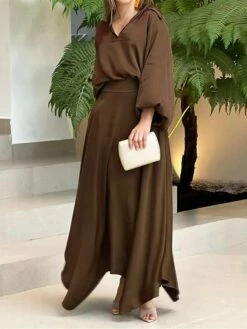 Women's Two Piece Dress Set Casual Dress Skirt Set Daily Date Streetwear Elegant Pocket Long Dress Maxi Dress Shirt Collar Long Sleeve Plain Loose Fit Black Wine Blue Fall Winter S M L XL XXL 13 Women's Two Piece Dress Set Casual Dress Skirt Set Daily Date Streetwear Elegant Pocket Long Dress Maxi Dress Shirt Collar Long Sleeve Plain Loose Fit Black Wine Blue Fall Winter S M L XL XXL -LIGHTINTHEBOX Shop thfqnh1694085334006