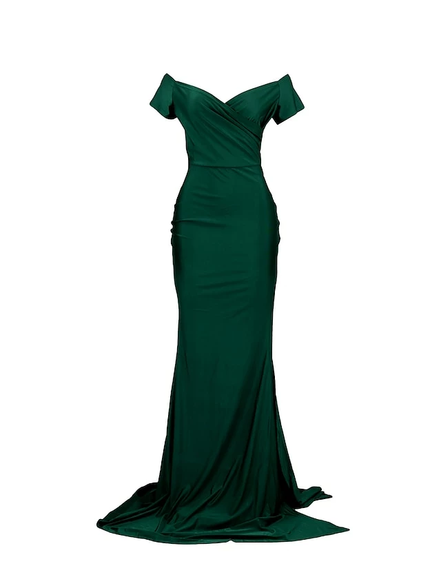 Women's Prom Dress Party Dress Satin Dress Long Dress Maxi Dress Black Red Blue Sleeveless Pure Color Ruched Summer Spring Fall Off Shoulder Fashion Party Evening Party Wedding Guest 2023 S M L XL 2XL 5 Women's Prom Dress Party Dress Satin Dress Long Dress Maxi Dress Black Red Blue Sleeveless Pure Color Ruched Summer Spring Fall Off Shoulder Fashion Party Evening Party Wedding Guest 2023 S M L XL 2XL - Image 3