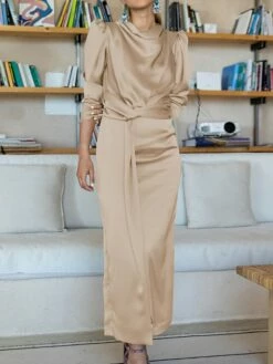 Women's Work Dress Satin Dress Semi Formal Dress Fashion Long Dress Maxi Dress Split Stand Collar Long Sleeve Plain Regular Fit Black Blue Sky Blue Fall Winter S M L XL 23 Women's Work Dress Satin Dress Semi Formal Dress Fashion Long Dress Maxi Dress Split Stand Collar Long Sleeve Plain Regular Fit Black Blue Sky Blue Fall Winter S M L XL -LIGHTINTHEBOX Shop tjihfi1692761647924