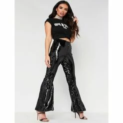Women's Bootcut Flare Flared Pants Bell Bottom Silver Black Mid Waist Fashion Party Casual Weekend Sequins Micro-elastic Ankle-Length Comfort Plain S M L XL XXL 9 Women's Bootcut Flare Flared Pants Bell Bottom Silver Black Mid Waist Fashion Party Casual Weekend Sequins Micro-elastic Ankle-Length Comfort Plain S M L XL XXL -LIGHTINTHEBOX Shop tjrjoj1649839362825