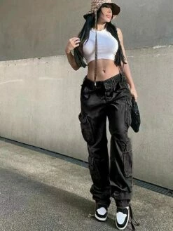 Women‘s Parachute pants Trousers Full Length Trousers Street Casual Rice White White / White S M All Seasons -LIGHTINTHEBOX Shop tlebko1694754138798