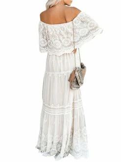 Women's Long Dress Maxi Dress Party Dress Lace Dress Swing Dress Floral Fashion Elegant Dress Daily Vacation Going Out Lace Mesh Half Sleeve Off Shoulder Dress Slim White Summer Spring S M L XL 20 Women's Long Dress Maxi Dress Party Dress Lace Dress Swing Dress Floral Fashion Elegant Dress Daily Vacation Going Out Lace Mesh Half Sleeve Off Shoulder Dress Slim White Summer Spring S M L XL -LIGHTINTHEBOX Shop tmhjyo1672990409002