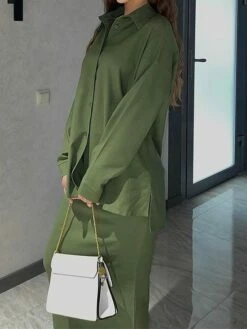 Women's Two Piece Dress Set Casual Dress Skirt Set Outdoor Daily Fashion Streetwear Button Pocket Long Dress Maxi Dress Shirt Collar Long Sleeve Plain Loose Fit Brown Green Beige Fall Winter S M L XL 13 Women's Two Piece Dress Set Casual Dress Skirt Set Outdoor Daily Fashion Streetwear Button Pocket Long Dress Maxi Dress Shirt Collar Long Sleeve Plain Loose Fit Brown Green Beige Fall Winter S M L XL -LIGHTINTHEBOX Shop tqvhgw1693534949022