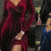 Women's Party Dress Velvet Dress Homecoming Dress Mini Dress Black Red Blue Long Sleeve Pure Color Ruched Spring Fall Winter V Neck Fashion Winter Dress Wedding Guest Evening Party 2023 S M L XL 1 Women's Party Dress Velvet Dress Homecoming Dress Mini Dress Black Red Blue Long Sleeve Pure Color Ruched Spring Fall Winter V Neck Fashion Winter Dress Wedding Guest Evening Party 2023 S M L XL -LIGHTINTHEBOX Shop tsqtia1692351232888