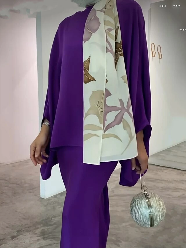 Women's Two Piece Dress Set Casual Dress Skirt Set Daily Going Out Elegant Modern Ruffle Long Dress Maxi Dress Stand Collar Long Sleeve Plain Regular Fit Silver Black White Fall Winter S M L XL XXL 11 Women's Two Piece Dress Set Casual Dress Skirt Set Daily Going Out Elegant Modern Ruffle Long Dress Maxi Dress Stand Collar Long Sleeve Plain Regular Fit Silver Black White Fall Winter S M L XL XXL - Image 9