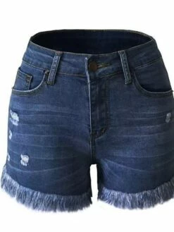 Women's Jeans Shorts Denim Navy Blue Grey Mid Waist Fashion Casual Weekend Tassel Fringe Side Pockets Micro-elastic Short Comfort Plain S M L XL 2XL / Cut Out 15 Women's Jeans Shorts Denim Navy Blue Grey Mid Waist Fashion Casual Weekend Tassel Fringe Side Pockets Micro-elastic Short Comfort Plain S M L XL 2XL / Cut Out -LIGHTINTHEBOX Shop ucaebe1658999334330