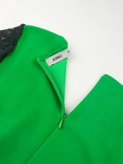 Women's Plus Size Curve Party Dress Work Dress Bodycon Color Block Long Dress Maxi Dress Long Sleeve Lace Ruffle V Neck Fashion Party Green Fall Winter XL XXL 3XL 4XL -LIGHTINTHEBOX Shop udpjgc1694425974830